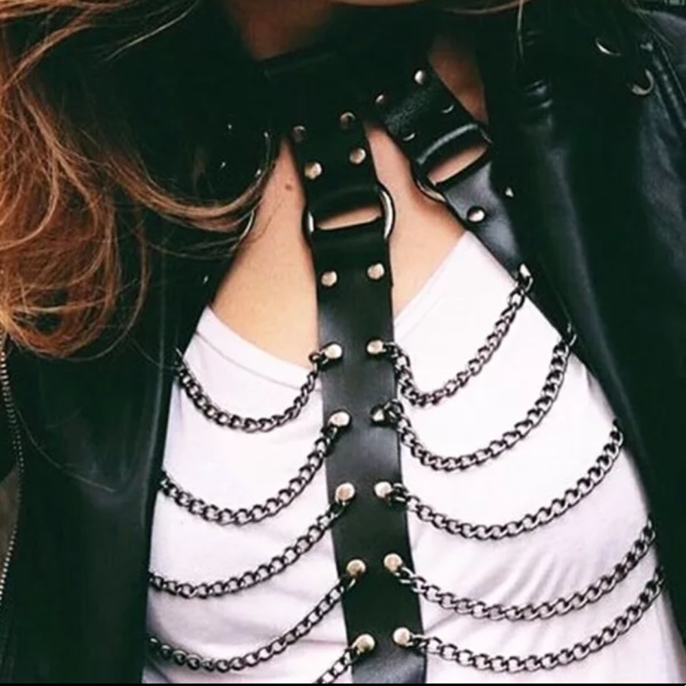 Sexy Punk Leather Straps Harness